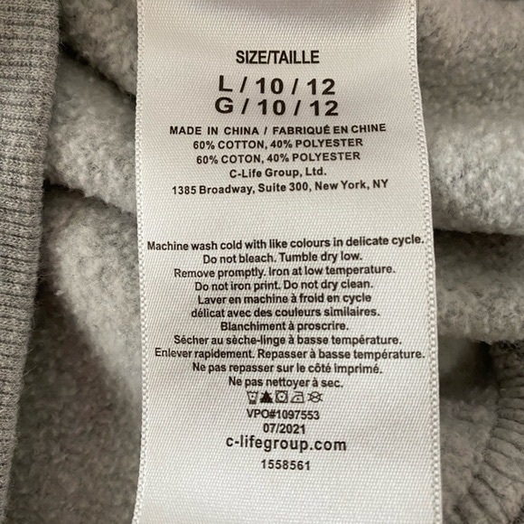 Marvel Comics Childrens Size Large 10-12 Hoodie in Grey with Marvel Characters - Picture 10 of 10